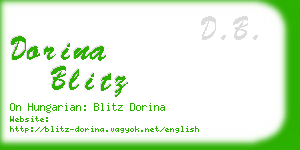 dorina blitz business card